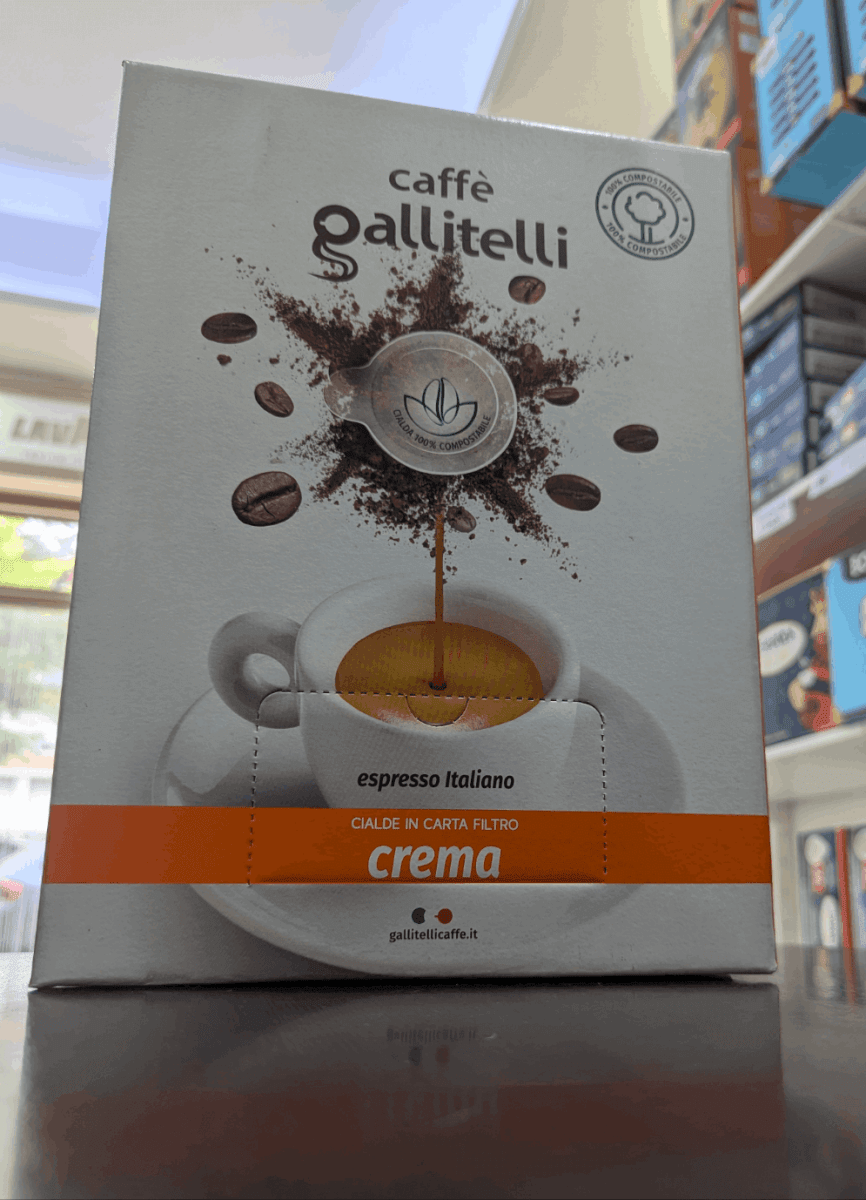 150 Cialde ESE 44mm – Caffè Gallitelli Miscela Crema