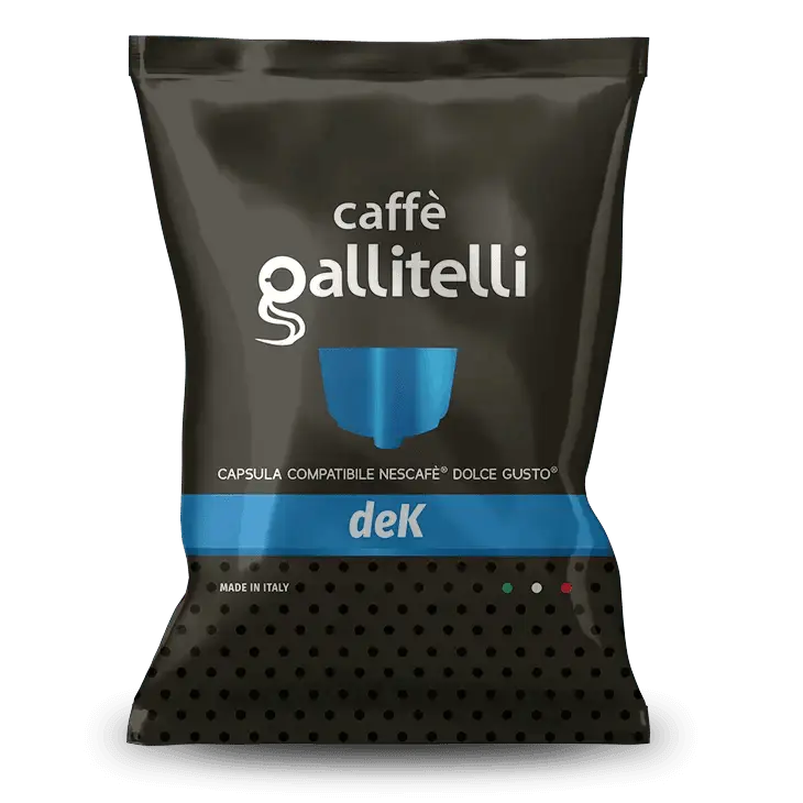 50 Capsule Compatibili Dolce Gusto Caffè Gallitelli miscela DEK (decaffeinato) - 7000 Caffè