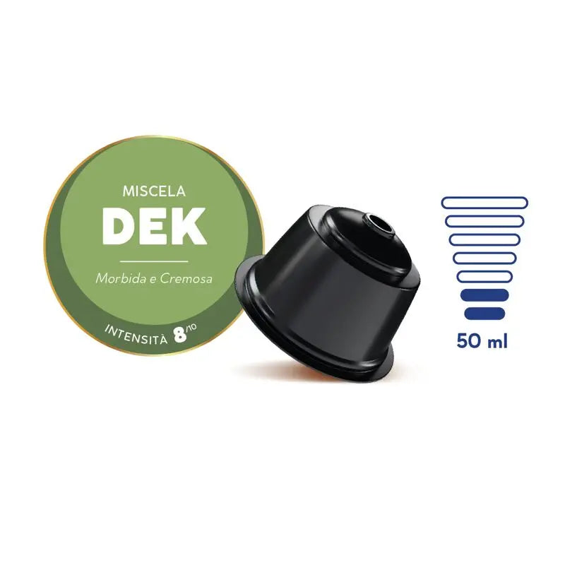 Caffè Borbone Dek – 50 Capsule Compatibili Dolce Gusto | Decaffeinato Cremoso - 7000 Caffè