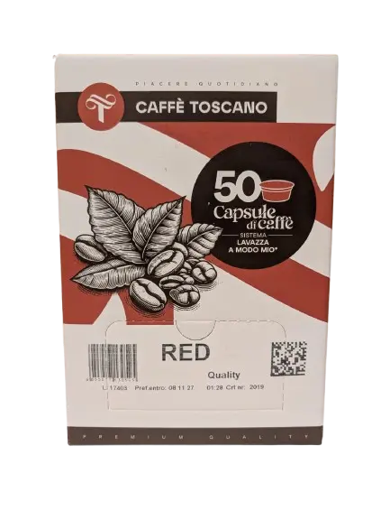 50 Capsule Caffè Toscano Miscela RED compatibili Lavazza®* A Modo Mio®*