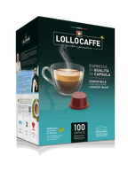 100 Capsule Lollo Caffè Compatibili Lavazza BLUE*/IN BLACK* PassioneOltremare  Miscela NERA