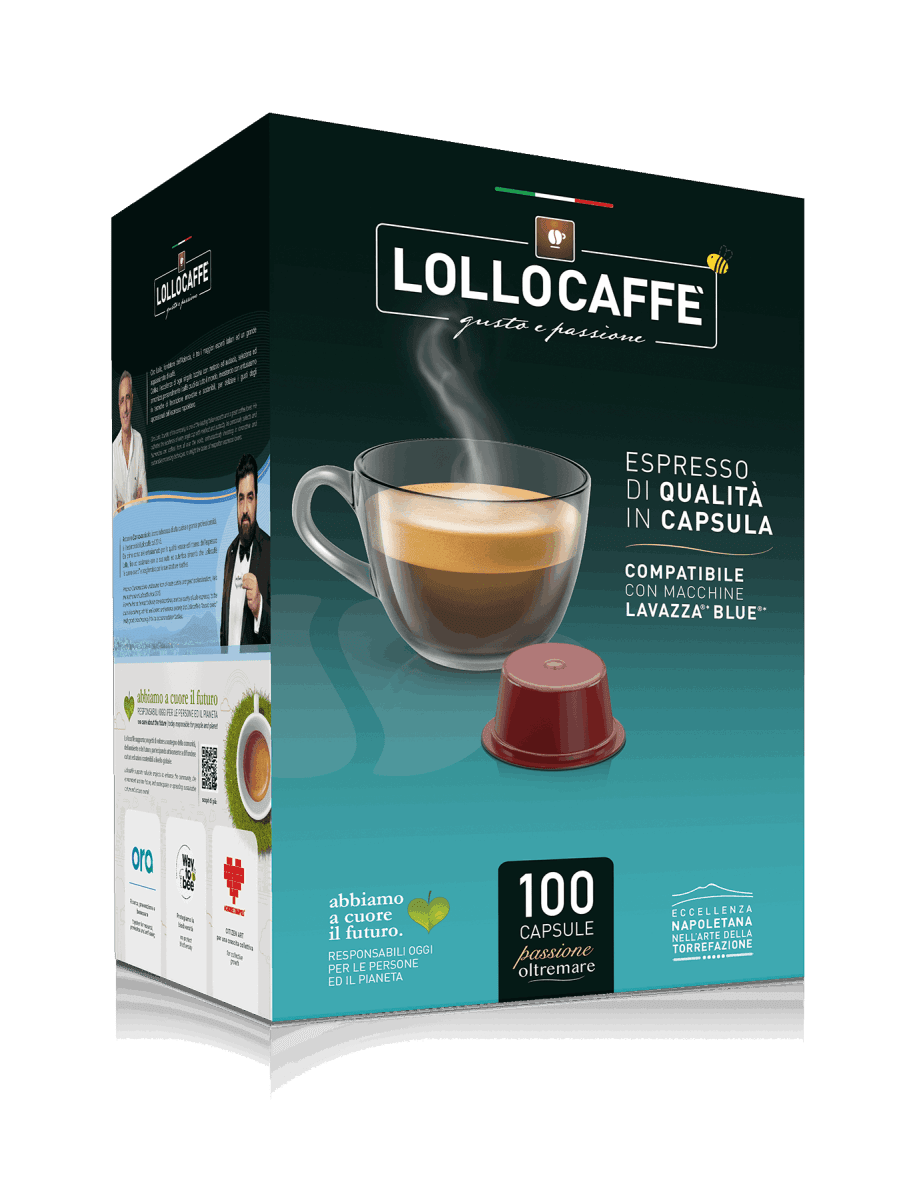 100 Capsule Lollo Caffè Compatibili Lavazza BLUE*/IN BLACK* PassioneOltremare  Miscela NERA