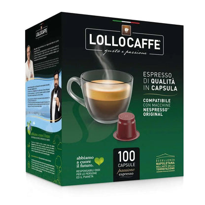 100 Capsule Lollo Caffè DEK Decaffeinato Passionespresso compatibili Nespresso - 7000 Caffè