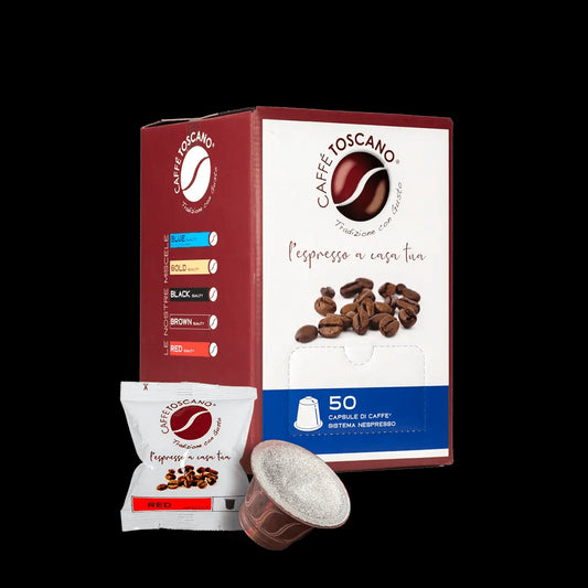 50 Capsule Caffè Toscano Miscela RED compatibili Nespresso - 7000 Caffè 