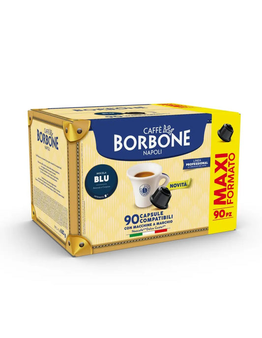 Caffè Borbone Blu – 90 Capsule Compatibili Dolce Gusto | Gusto Equilibrato e Cremoso