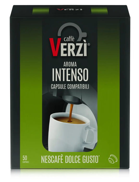 Capsule Dolce Gusto Intenso Verzì – Caffè Corposo e Cremoso, 50 Capsule Compatibili