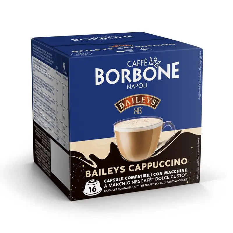 16 Capsule Borbone BAILEYS (cappuccino) – Compatibili Dolce Gusto - 7000 Caffè