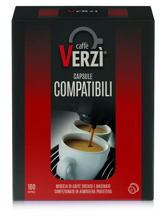 Capsule Domo Ricco Verzì – Caffè Corposo e Cremoso, 100 Capsule Compatibili