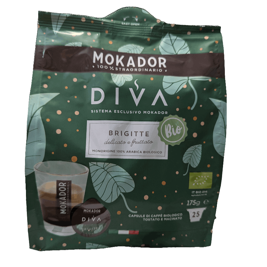 100 Capsule BRIGITTE sistema Mokador DIVA - 7000 Caffè 