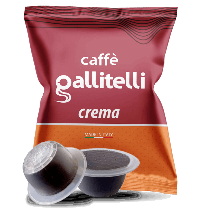 100 Capsule Compatibili Bialetti Caffè Gallitelli miscela Crema - 7000 Caffè 