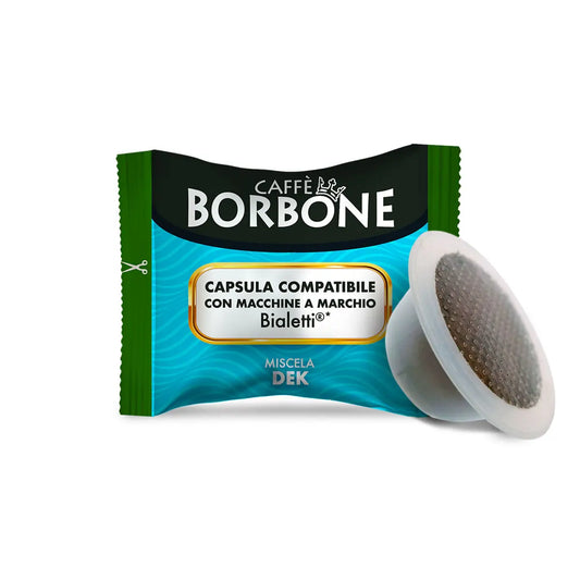100 Capsule Bialetti®* - Miscela DEK (decaffeinato) Caffè Borbone