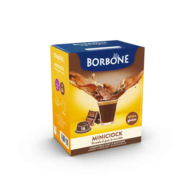16 Capsule Borbone MINICIOK (cioccolato) – Compatibili Lavazza A Modo Mio - 7000 Caffè