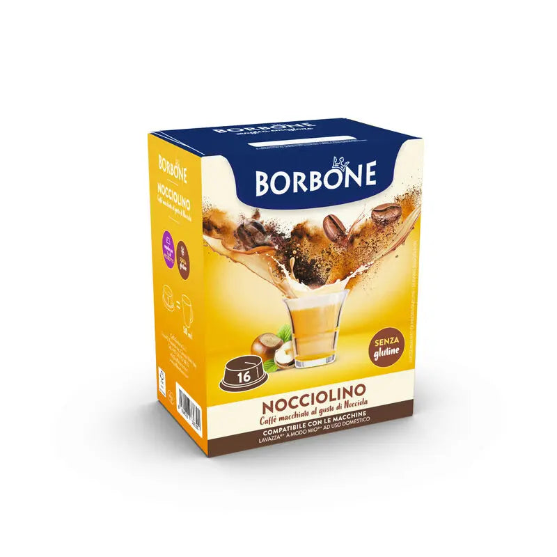 16 Capsule Borbone Nocciolino – Compatibili Lavazza A Modo Mio - 7000 Caffè