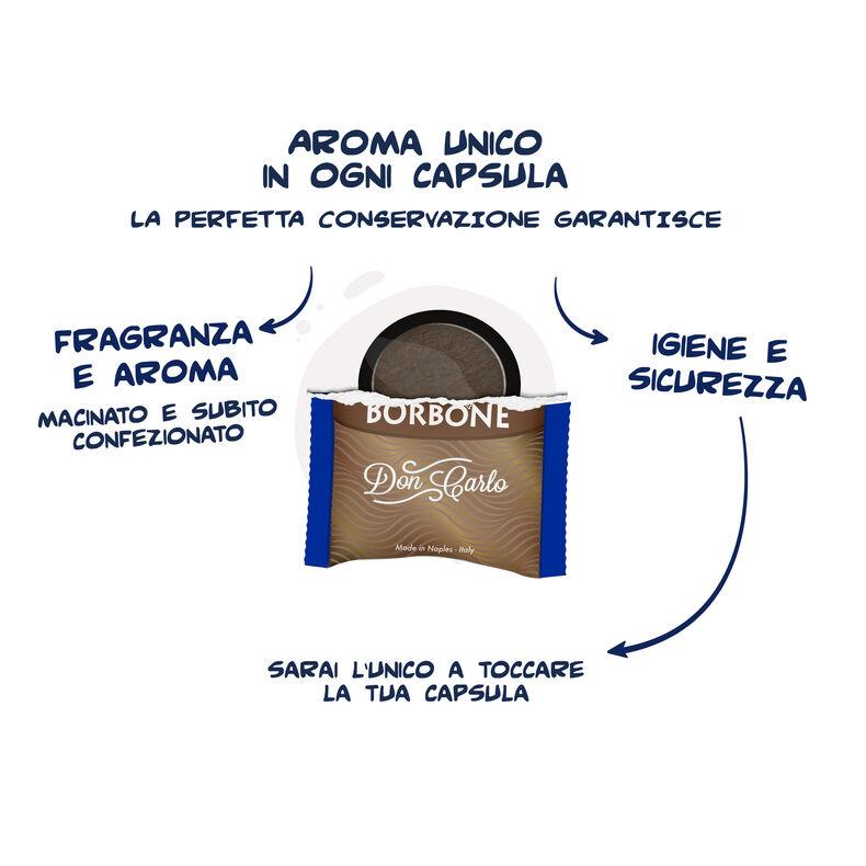 100 Capsule Borbone Compatibili A Modo Mio Don Carlo Miscela NERA - 7000 Caffè 