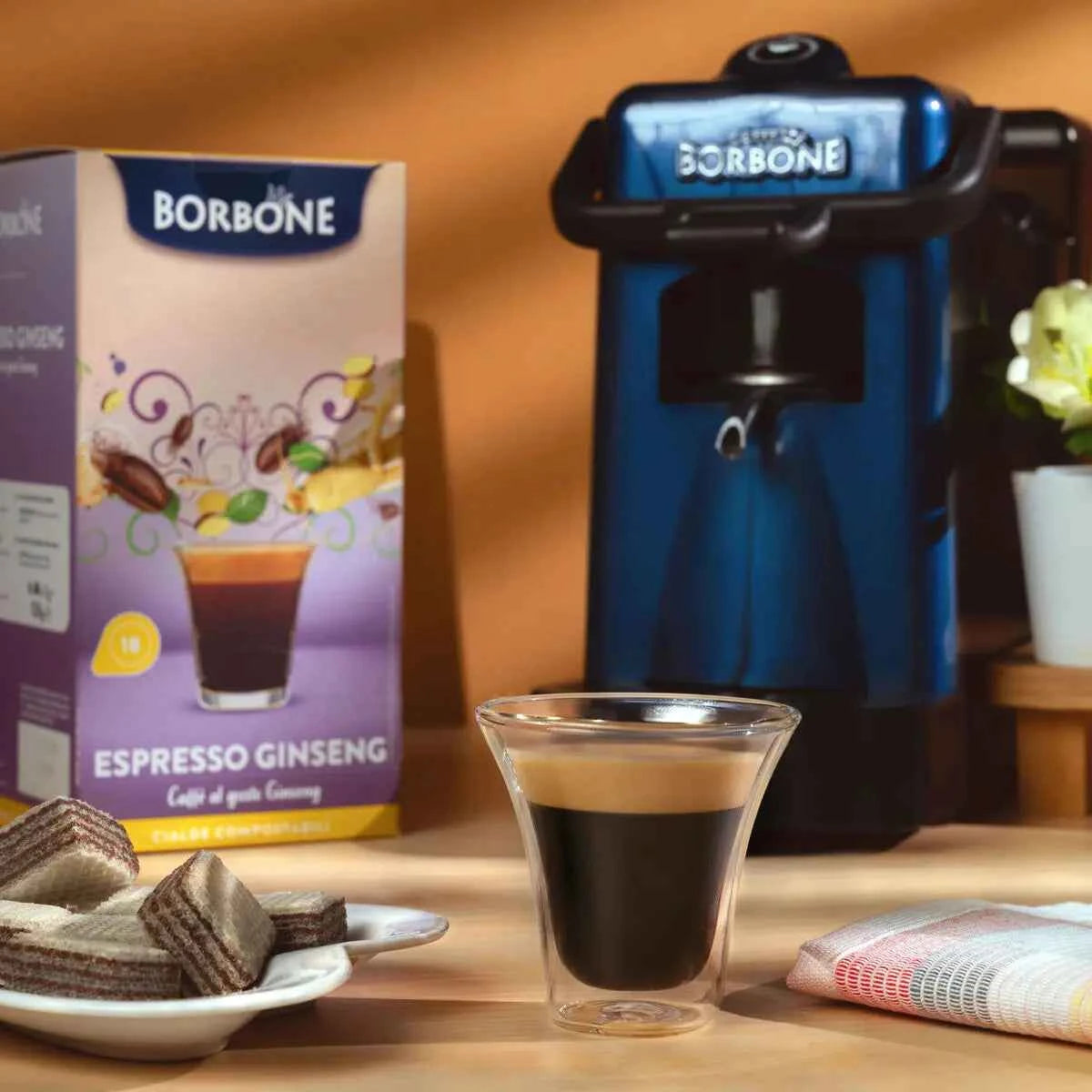 18 Cialde Borbone Caffè al Ginseng – Senza glutine e lattosio
