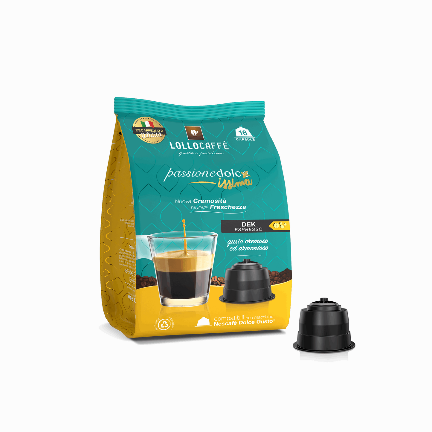 96 Capsule Lollo Caffè Dolce Gusto DEK - 7000 Caffè 