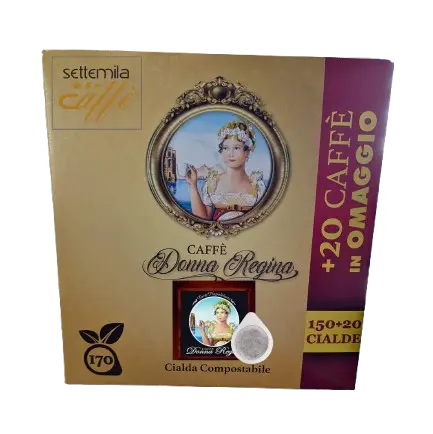150 Cialde Donna Regina ESE 44mm + 20 Omaggio – Forte Napoletano - 7000 Caffè