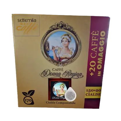 150 Cialde Donna Regina ESE 44mm + 20 Omaggio – Forte Napoletano - 7000 Caffè