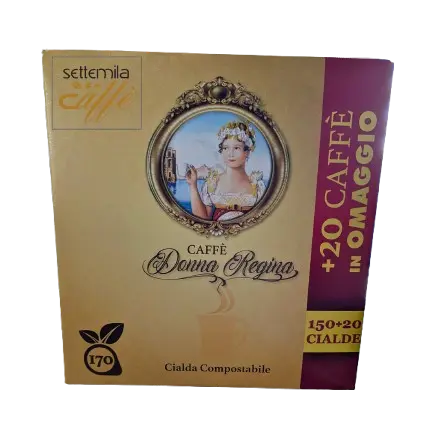 150 Cialde Donna Regina ESE 44mm + 20 Omaggio – Forte Napoletano - 7000 Caffè