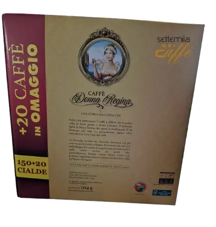 150 Cialde Donna Regina ESE 44mm + 20 Omaggio – Forte Napoletano - 7000 Caffè