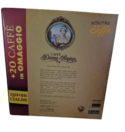 150 Cialde Donna Regina ESE 44mm + 20 Omaggio – Forte Napoletano - 7000 Caffè
