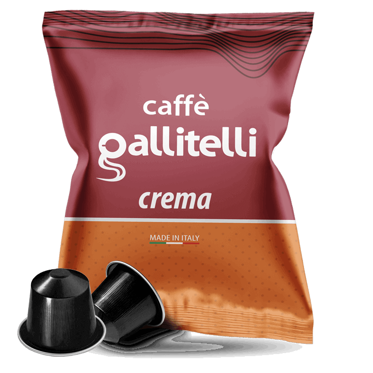 100 Capsule Compatibili Nespresso Caffè Gallitelli miscela Crema - 7000 Caffè 