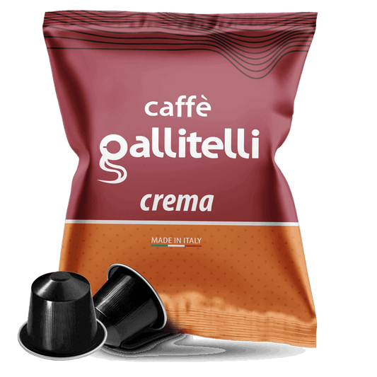 100 Capsule Compatibili Nespresso Caffè Gallitelli miscela Crema - 7000 Caffè 