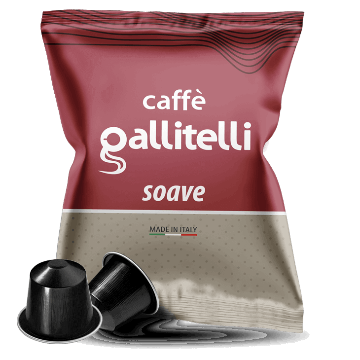 100 Capsule Compatibili Nespresso Caffè Gallitelli miscela Soave - 7000 Caffè 