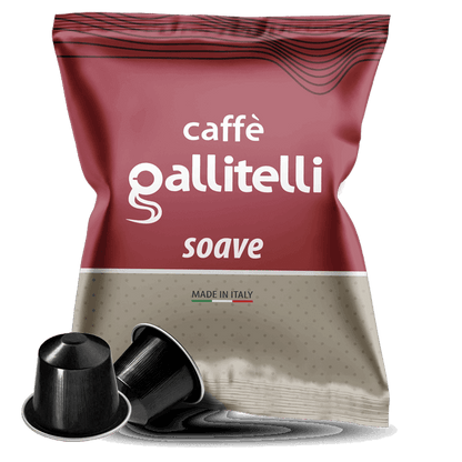 100 Capsule Compatibili Nespresso Caffè Gallitelli miscela Soave - 7000 Caffè 