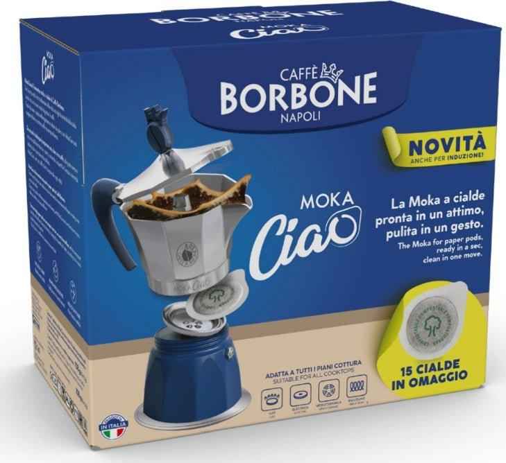 MOKACIAO BICOLORE Caffettiera a Cialde con 15 OMAGGIO - PER PIANO INDUZIONE