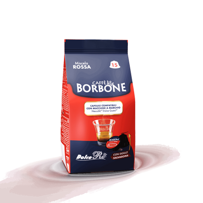 90 Capsule Borbone Compatibili con macchine da caffè Nescafè®* Dolce Gusto®* Miscela ROSSA - 7000 Caffè 